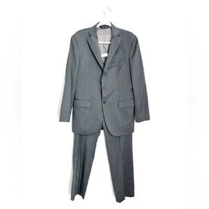 Domenico Vacca Grey 100% wool pinstripe pant Suit